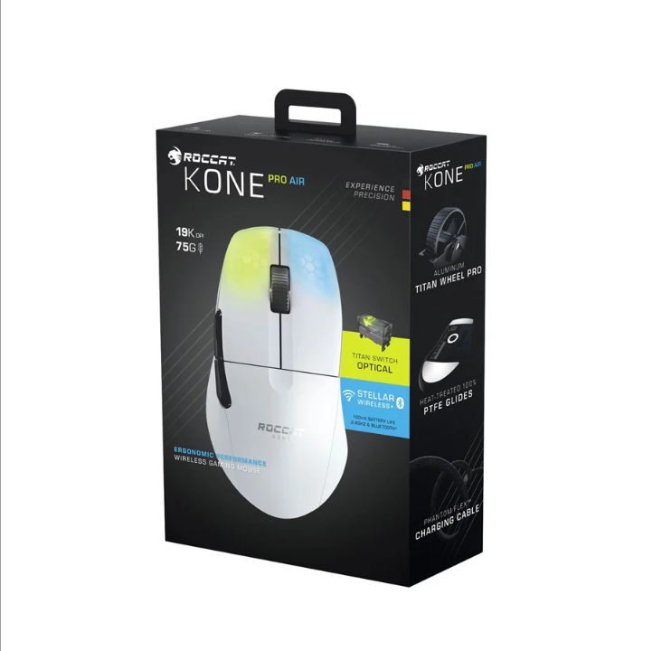 ROCCAT KONE PRO AIR - Gaming mouse - Optic - 5 buttons - White