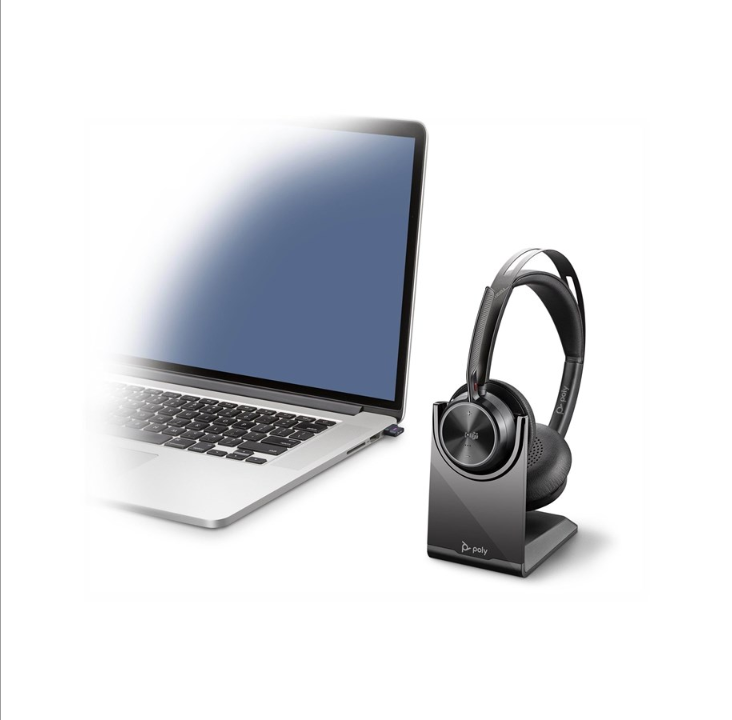 Poly Voyager Focus 2 UC Microsoft USB-C with Charge Stand