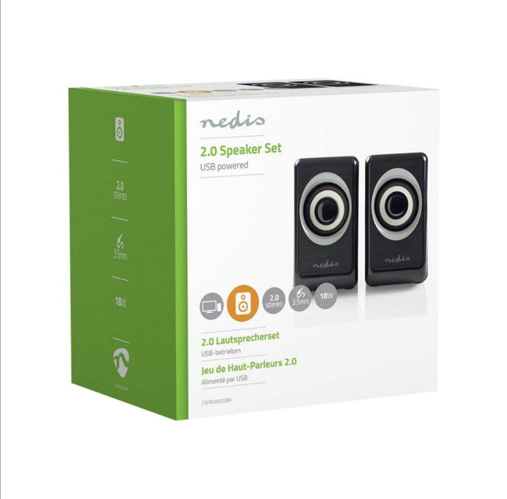 Nedis - speakers - for PC - 2.0-channel