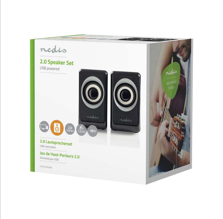 Nedis - speakers - for PC - 2.0-channel