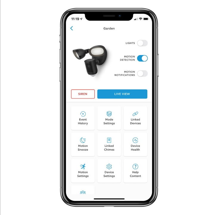 كاميرا Ring Floodlight Cam Pro - باللون الأبيض
