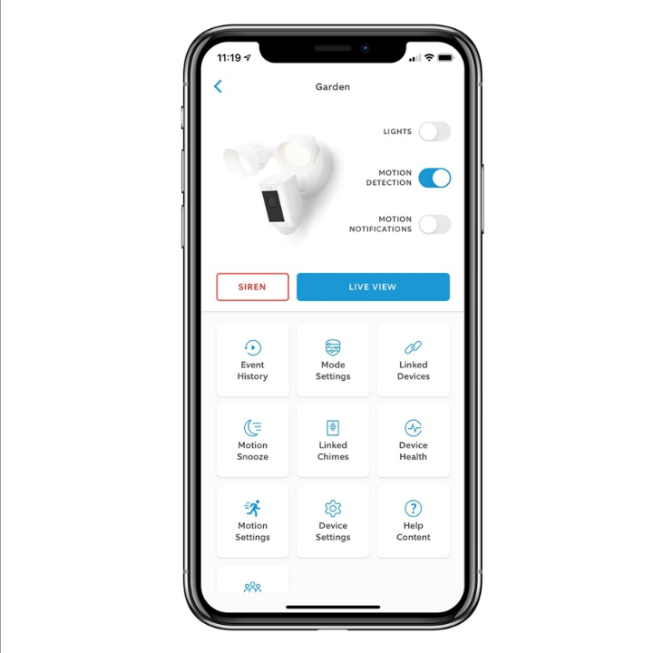 كاميرا Ring Floodlight السلكية بلس - أسود