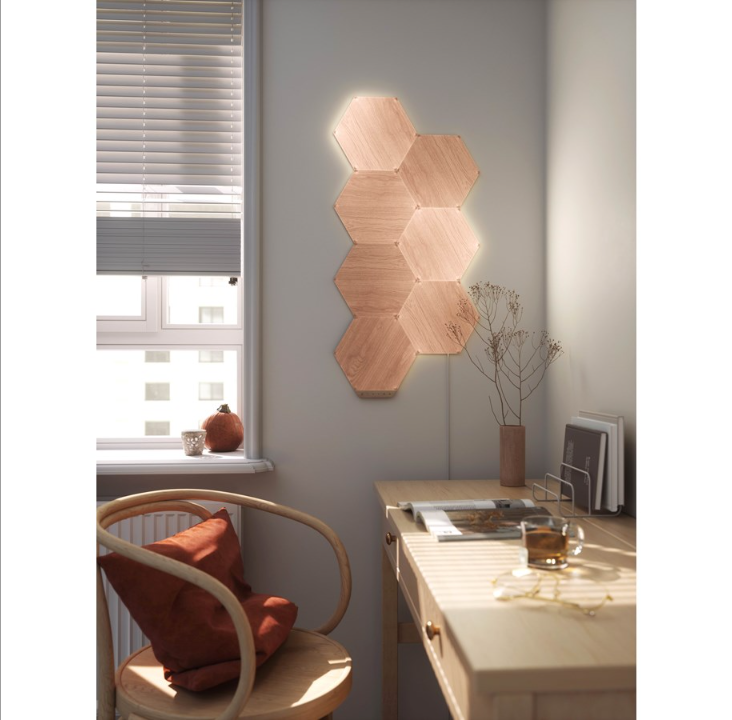 Nanoleaf Elements - Wood Look Hexs Starter Kit (7 Panels)