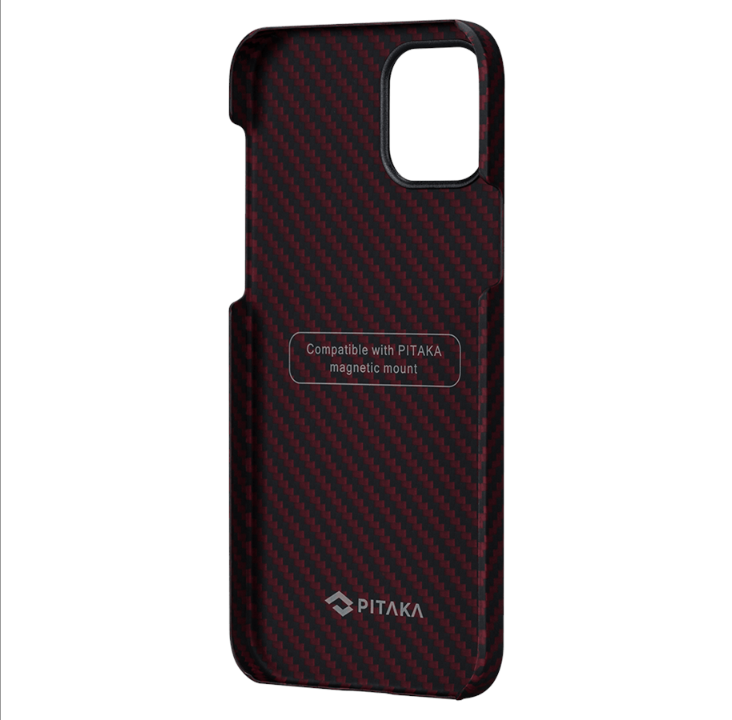 PITAKA Apple iPhone 12 MagEZ Case - Black/Red Twill