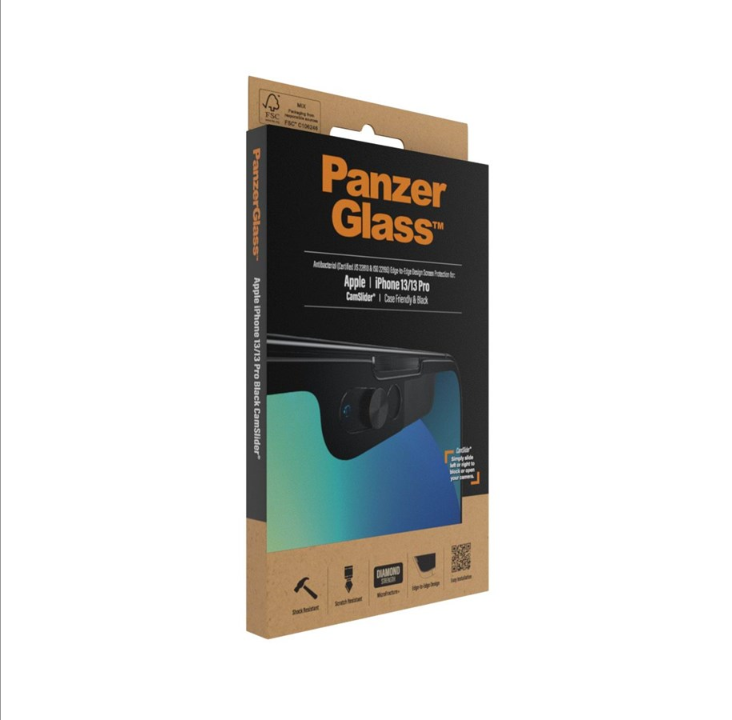 PanzerGlass CamSlider® Screen Protector Apple iPhone 13 | 13 Pro | Edge-to-Edge