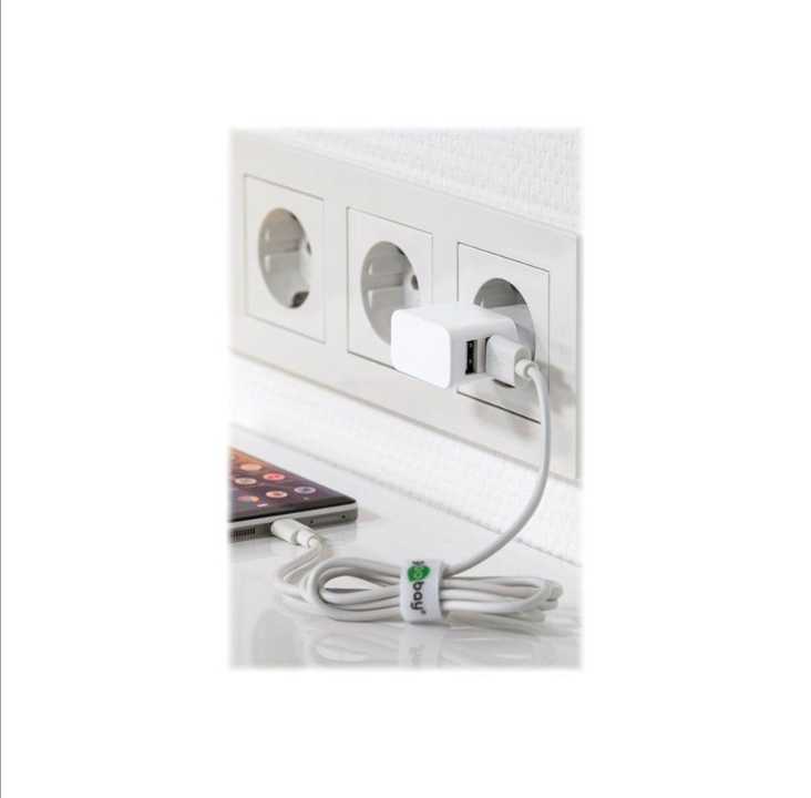 Goobay Dual USB charger 2.4 A (12W) white