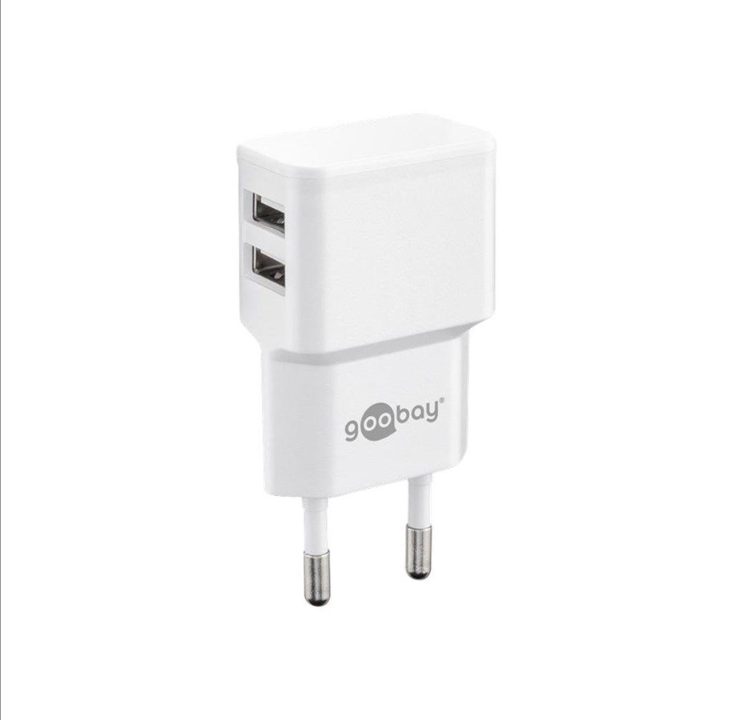 Goobay Dual USB charger 2.4 A (12W) white