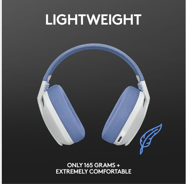 Logitech G435 LIGHTSPEED Wireless Gaming Headset - White