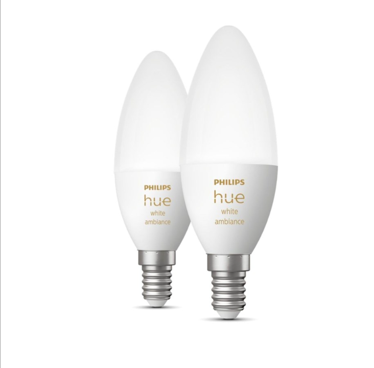 Philips Hue White Ambiance E14 B39 Chandelier - 2-Pack