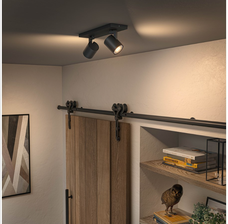 飞利浦 Hue RunWhen 双聚光灯 - 黑色 - 带调光开关