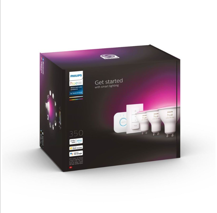 Philips Hue Color Gu10 Spotlight - Starter package with 3 light sources
