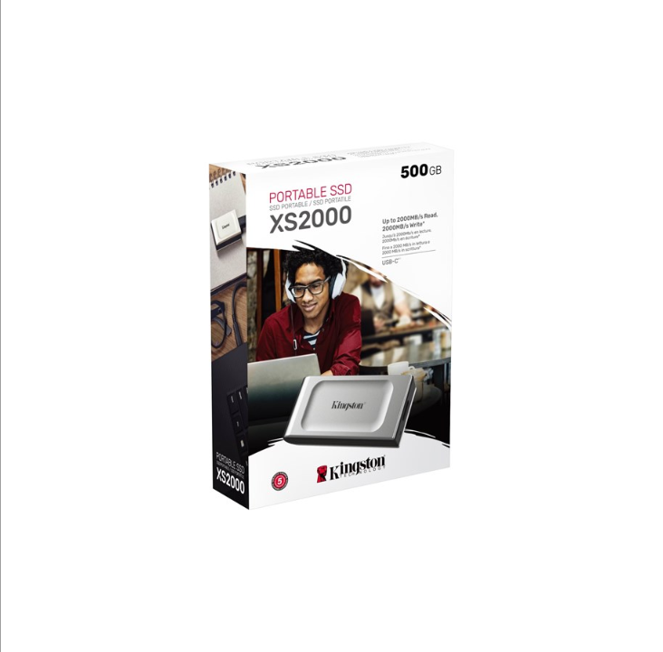 Kingston XS2000 Portable SSD - 500GB - External SSD - USB-C