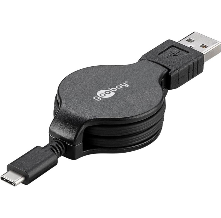 Pro USB-C⢠charging and sync cable retractable black