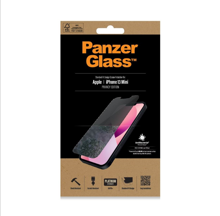 PanzerGlass Privacy Screen Protector Apple iPhone 13 Mini | Standard Fit