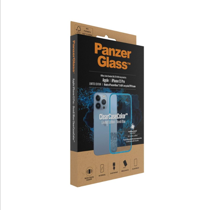 PanzerGlass Apple iPhone 13 Pro 抗菌透明保护壳 - 邦迪蓝