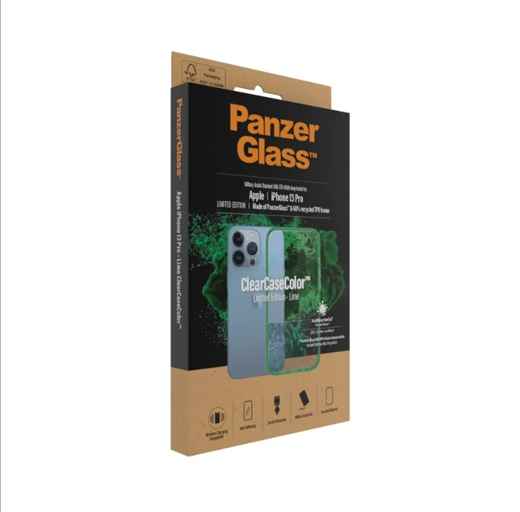PanzerGlass Apple iPhone 13 Pro 抗菌 ClearCase Pro - 青柠色 *演示*