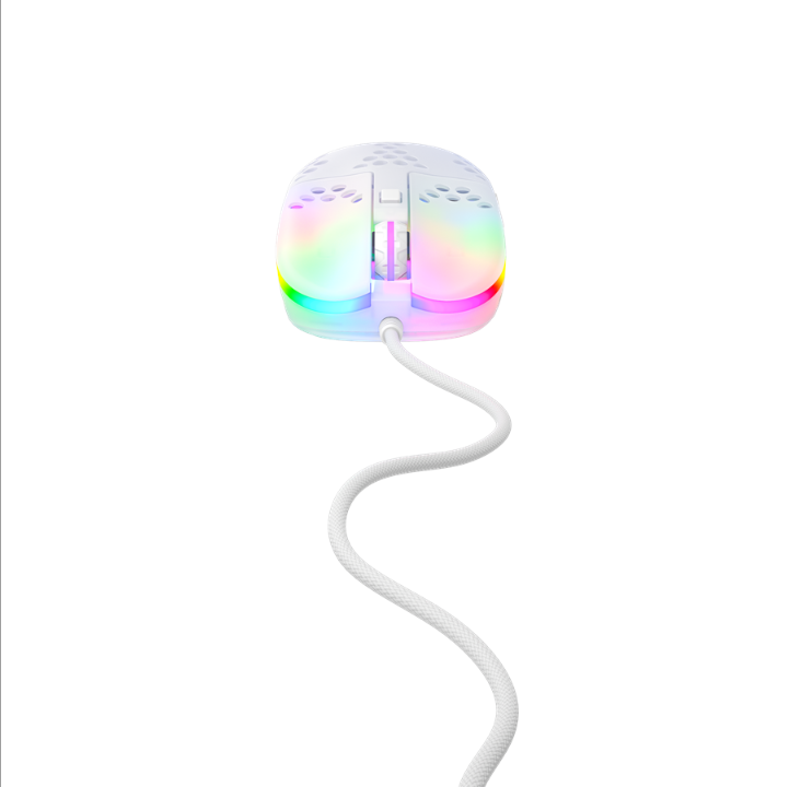 Xtrfy MZ1 - Zy's Rail - Gaming mouse - Optic - 6 buttons - White with RGB light