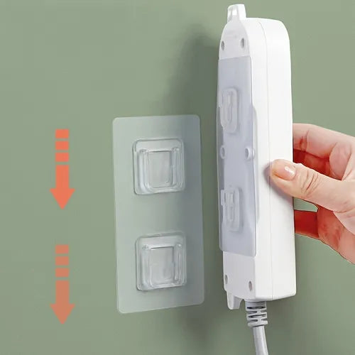 2pcs 13.2lbs (Max) Double-sided Wall Hook, Wall Hanger, Household Hooks , Bathroom Accessories