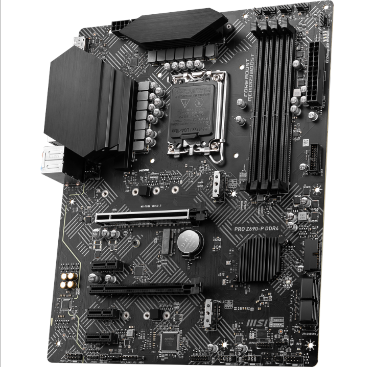 MSI PRO Z690-P DDR4 Motherboard - Intel Z690 - Intel LGA1700 socket - DDR4 RAM - ATX