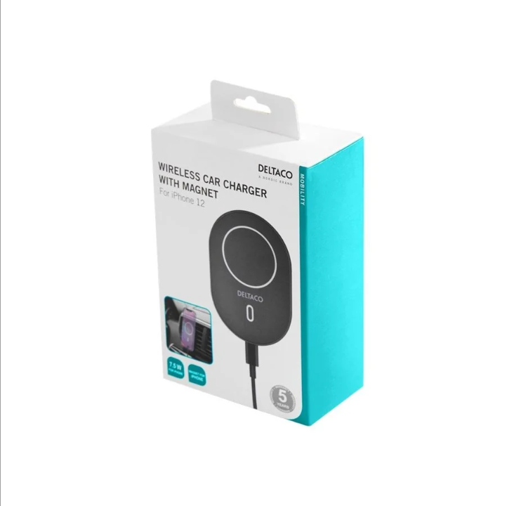 Deltaco wireless car charger with magnet compatib