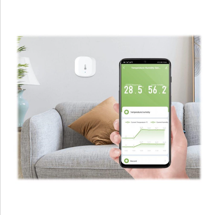 Woox R7048 - حساس درجة الحرارة والرطوبة - ZigBee 3.0