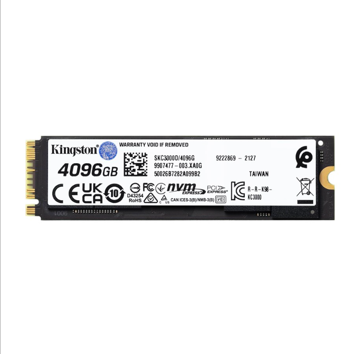 Kingston KC3000 SSD - 4TB - PCIe 4.0 - M.2 2280
