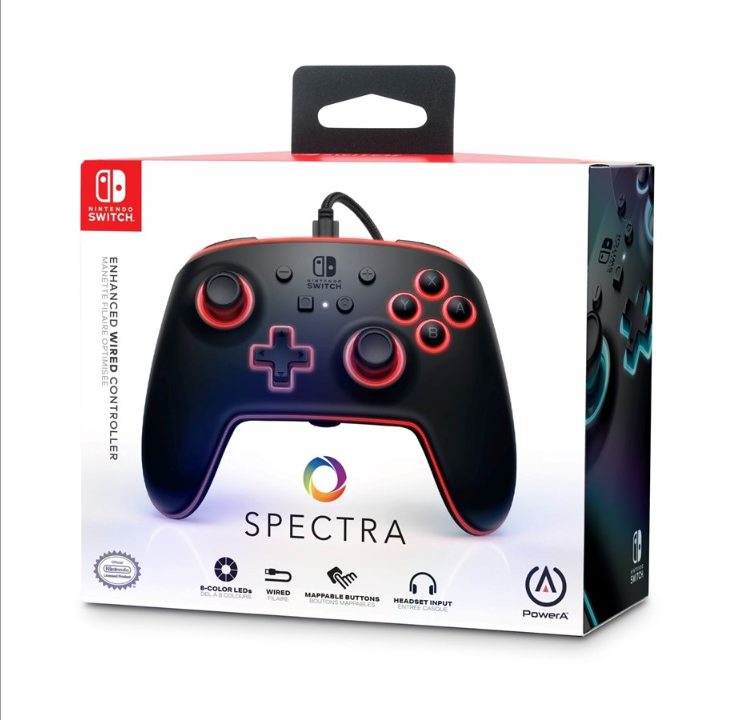 وحدة التحكم السلكية المحسنة PowerA Spectra لجهاز Nintendo Switch - لوحة الألعاب - Nintendo Switch