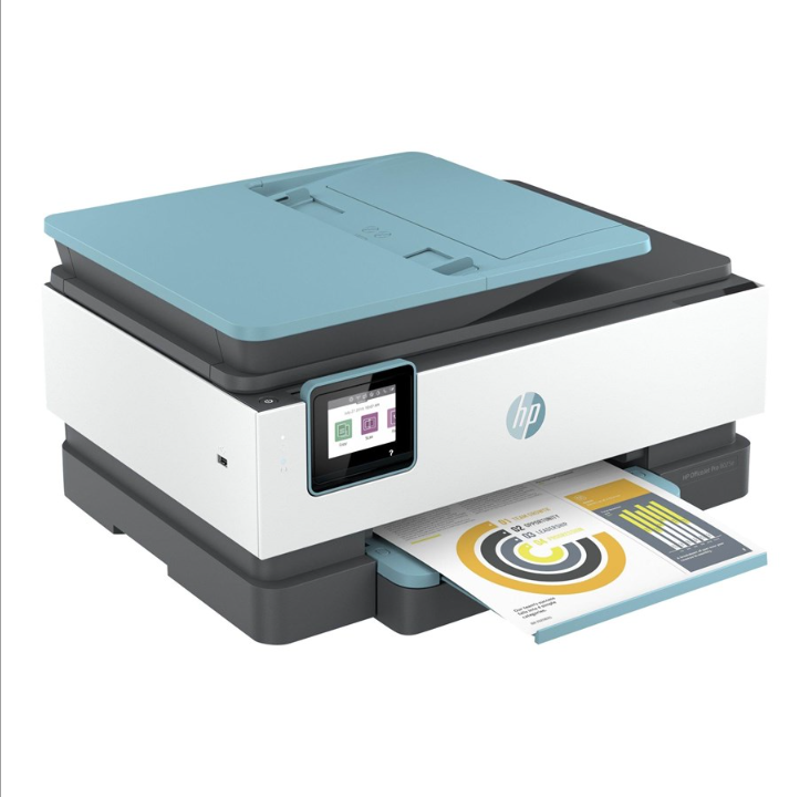طابعة HP Officejet Pro 8025e الكل في واحد نافثة للحبر متعددة الوظائف مع فاكس - ملونة - حبر