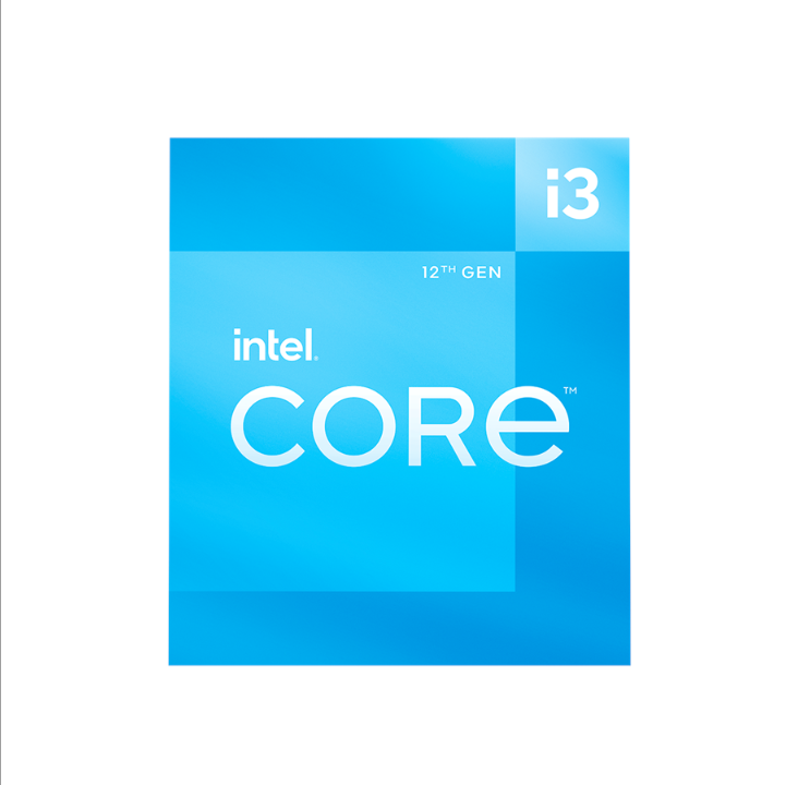 Intel Core i3-12100 Alder Lake CPU - 4 cores - 3.3 GHz - Intel LGA1700 - Intel Boxed (with cooler)