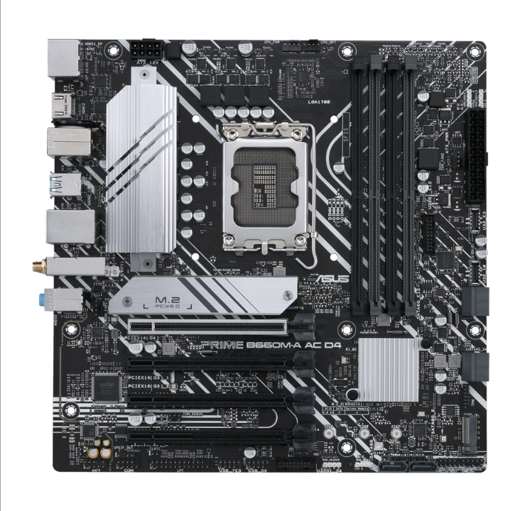اللوحة الأم ASUS PRIME B660M-A WIFI D4 - Intel B660 - مقبس Intel LGA1700 - ذاكرة الوصول العشوائي DDR4 - Micro-ATX