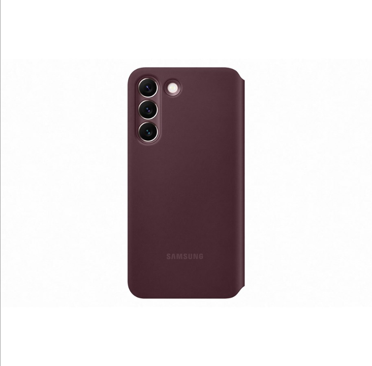 Samsung Galaxy S22 Smart Clear View Cover - Burgundy