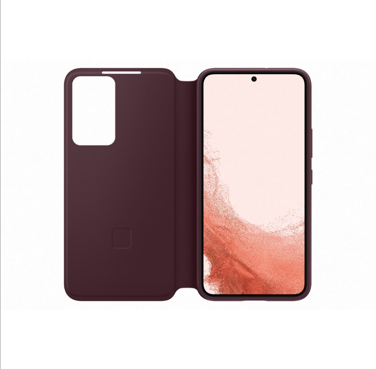 Samsung Galaxy S22 Smart Clear View Cover - Burgundy