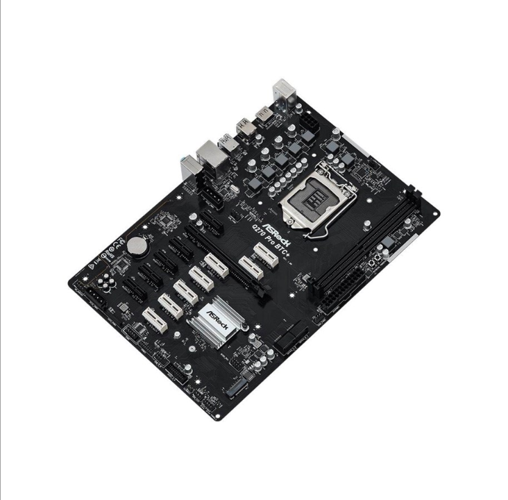ASRock Q270 Pro BTC+ Motherboard - Intel Q270 - Intel LGA1151 socket - DDR4 RAM - ATX