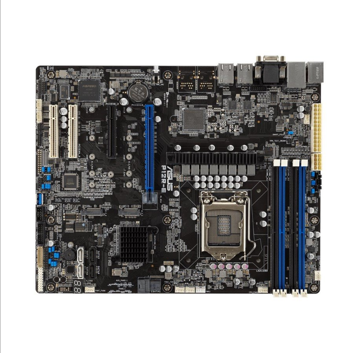 اللوحة الأم ASUS P12R-E - Intel C256 - مقبس Intel LGA1200 - ذاكرة الوصول العشوائي DDR4 - ATX
