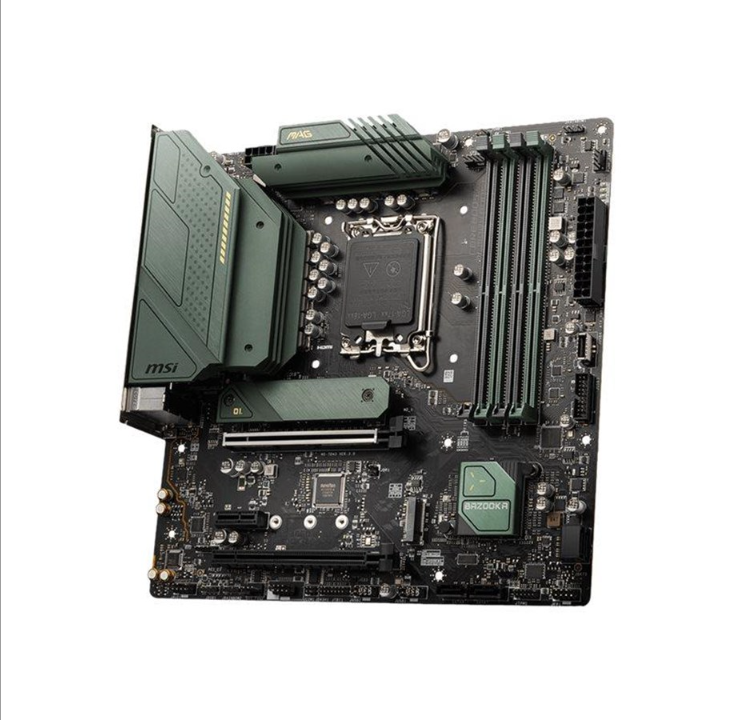 MSI MAG B660M BAZOOKA DDR4 - لوحة أم - micro ATX - مقبس LGA1700 - لوحة أم B660 - Intel B660 - مقبس Intel LGA1700 - ذاكرة الوصول العشوائي DDR4 - Micro-ATX