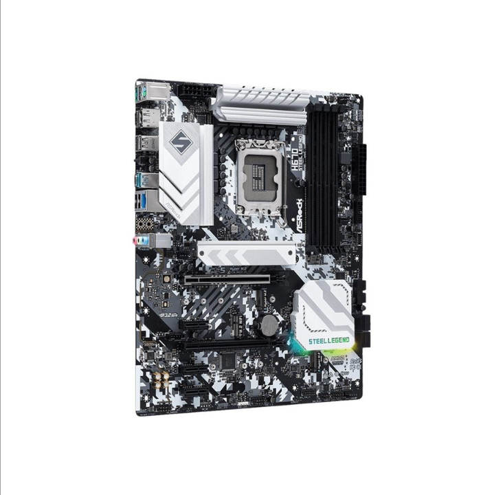 ASRock H670 Steel Legend Motherboard - Intel H670 - Intel LGA1700 socket - DDR4 RAM - ATX