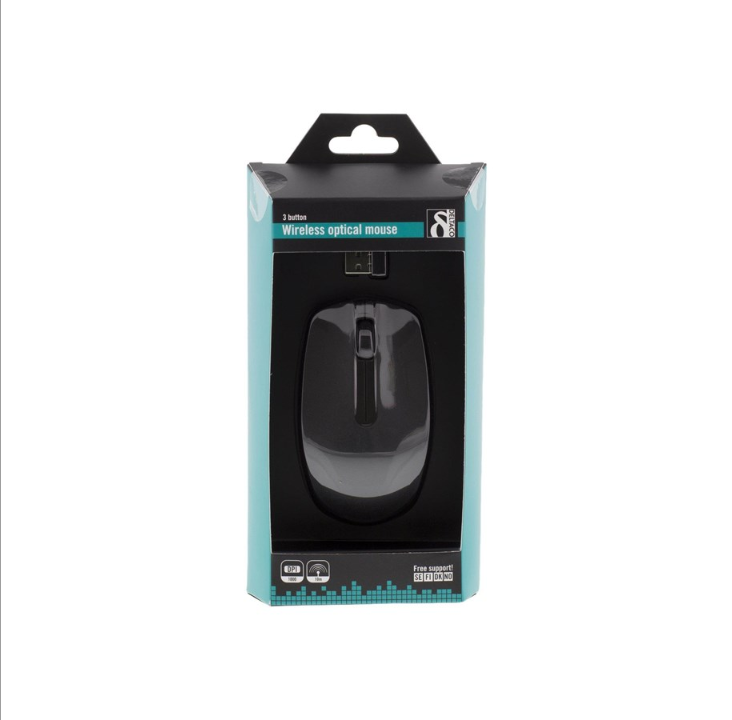 Deltaco MS-798 - Mouse optical 3 buttons wireless - Mouse - Optic - 3 buttons - Black