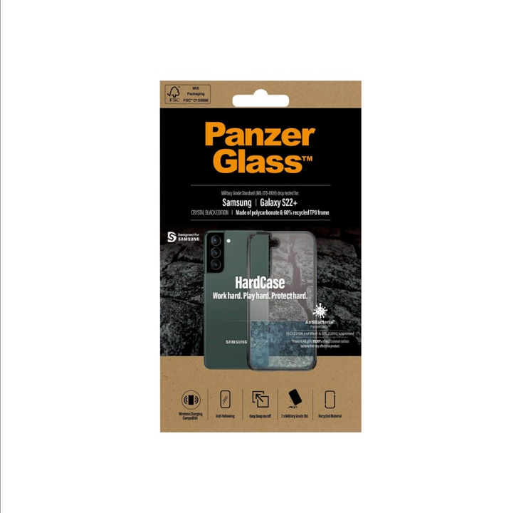 PanzerGlass Samsung Galaxy S22 Plus - حافظة صلبة مضادة للبكتيريا