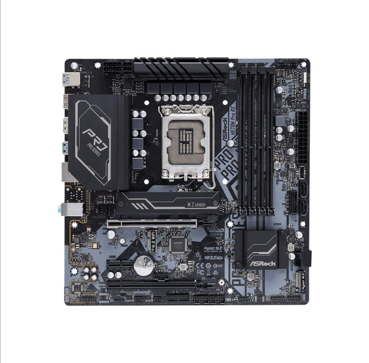 ASRock H670M Pro RS Motherboard - Intel H670 - Intel LGA1700 socket - DDR4 RAM - Micro-ATX