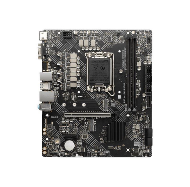 MSI PRO H610M-G DDR4 - لوحة أم - micro ATX - مقبس LGA1700 - لوحة أم H610 - Intel H610 - مقبس Intel LGA1700 - ذاكرة الوصول العشوائي DDR4 - Micro-ATX