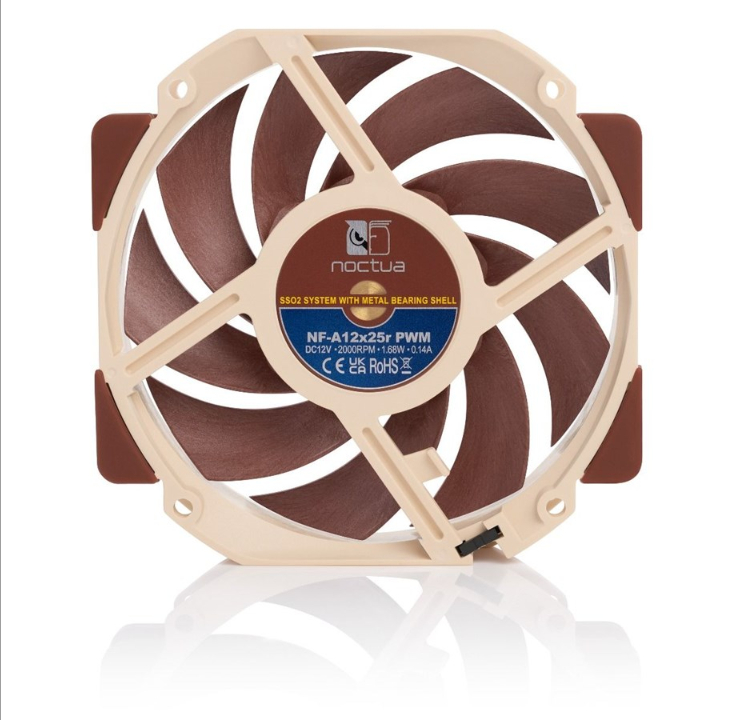 Noctua NF-A12x25r PWM - Chassis fan - 120mm - Brown - 23 dBA