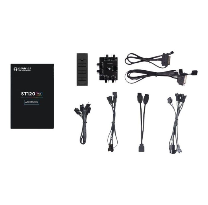 Lian Li ST120 High Static Pressure (3-pack) - Chassis fan - 120mm - White with RGB light - 32 dBA