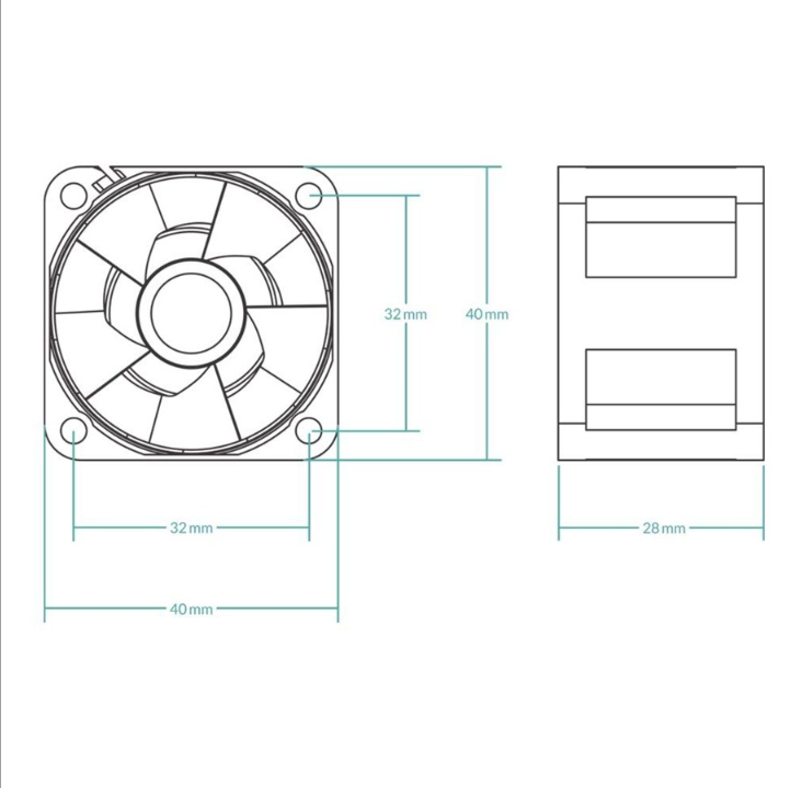 Arctic Server Fan S4028-15K - Chassis fan - 40mm - Black