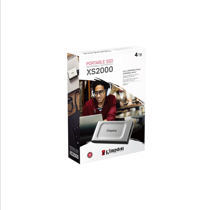 Kingston XS2000 Portable SSD - 4TB - External SSD - USB-C