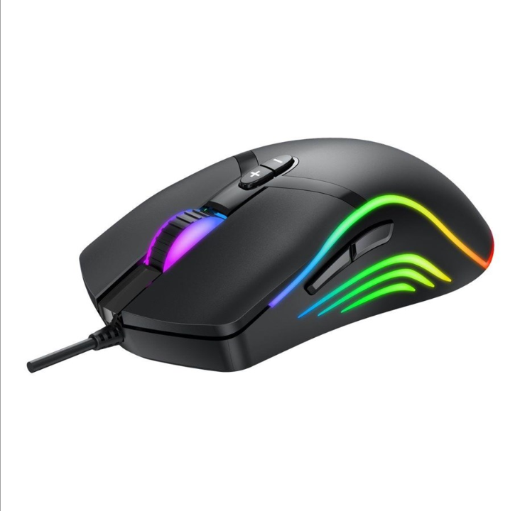 DENVER GMO-402 - mouse - USB - Gaming mouse - Optic - 7 buttons - Black