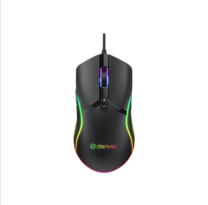 DENVER GMO-402 - mouse - USB - Gaming mouse - Optic - 7 buttons - Black