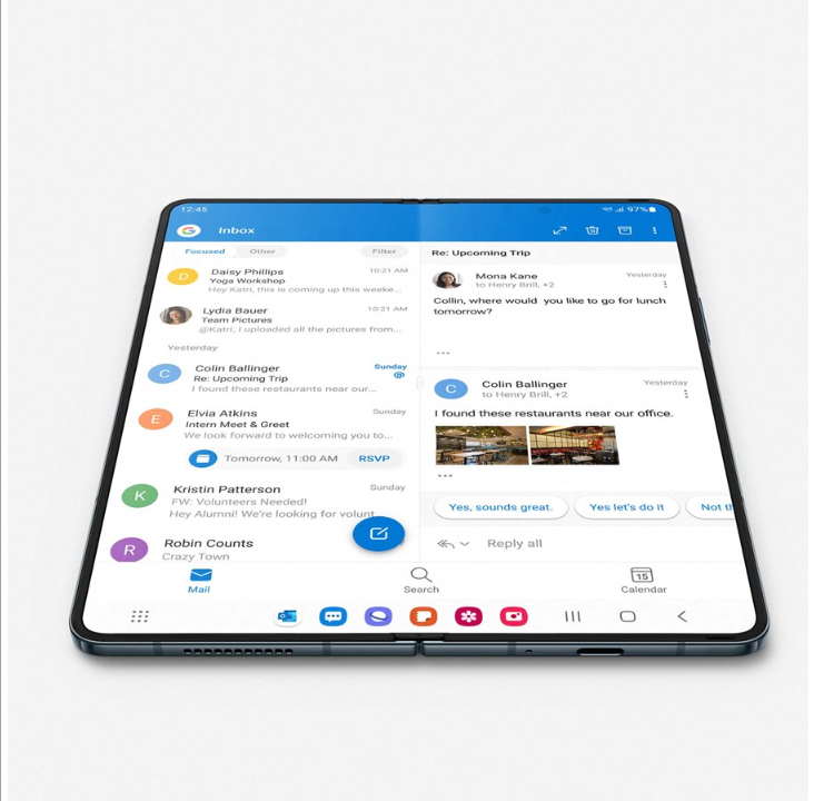 هاتف سامسونج جالاكسي Z فولد 4 5جي بسعة 256 جيجابايت/12 جيجابايت - بيج فانتوم