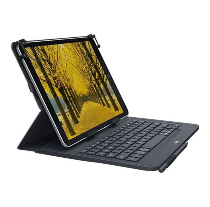 Logitech Universal - keyboard and folio case - AZERTY - French - Keyboard & Folio set - French - Black