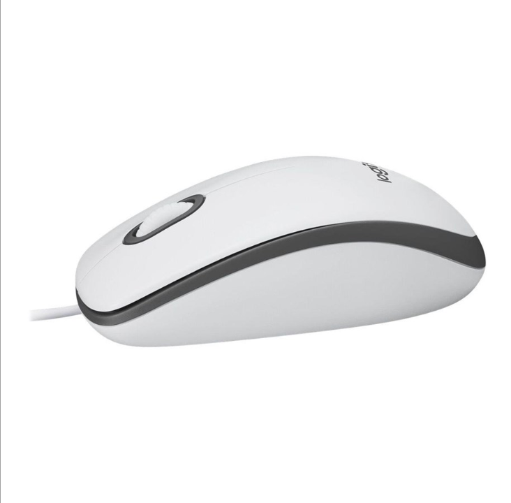 Logitech M100 Optical Mouse - White - Mouse - Optic - 3 buttons - White