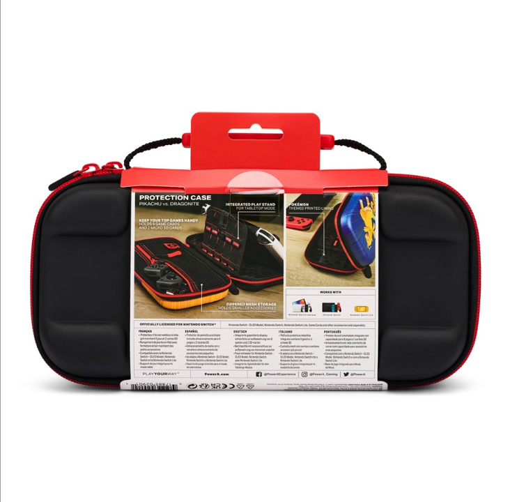 حافظة PowerA الواقية لجهاز Nintendo Switch - طراز OLED أو Nintendo Switch أو Nintendo Switch Lite - Pok?©mon: Pikachu vs. Dragonite - حقيبة - Nintendo Switch